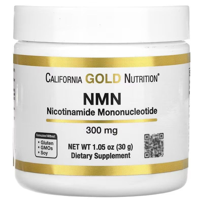 NMNвпорошке,никотинамидмононуклеотид,300мгпорошокнмн30г,CaliforniaGoldNutrition,США