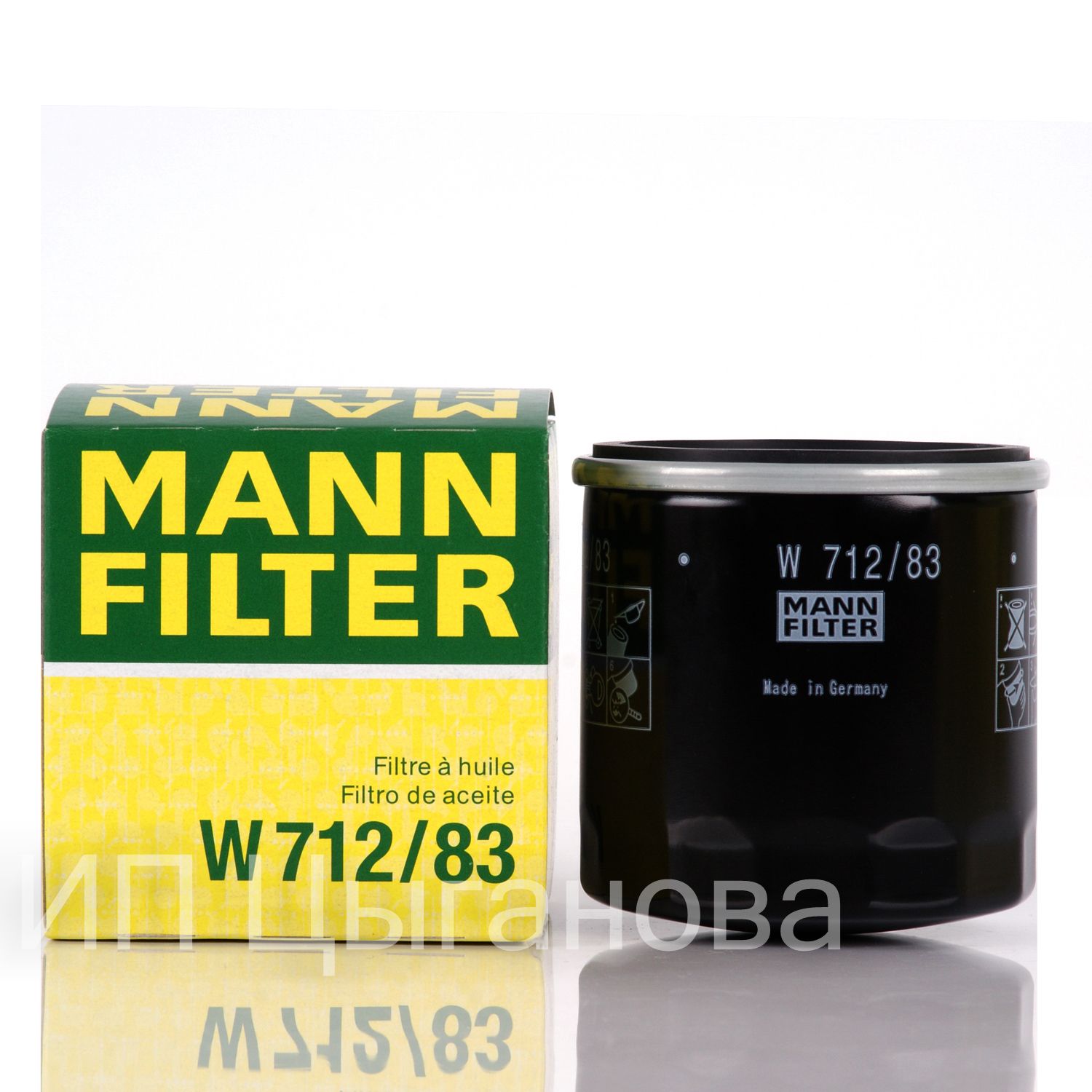 MANN FILTER Фильтр масляный арт. W712/83