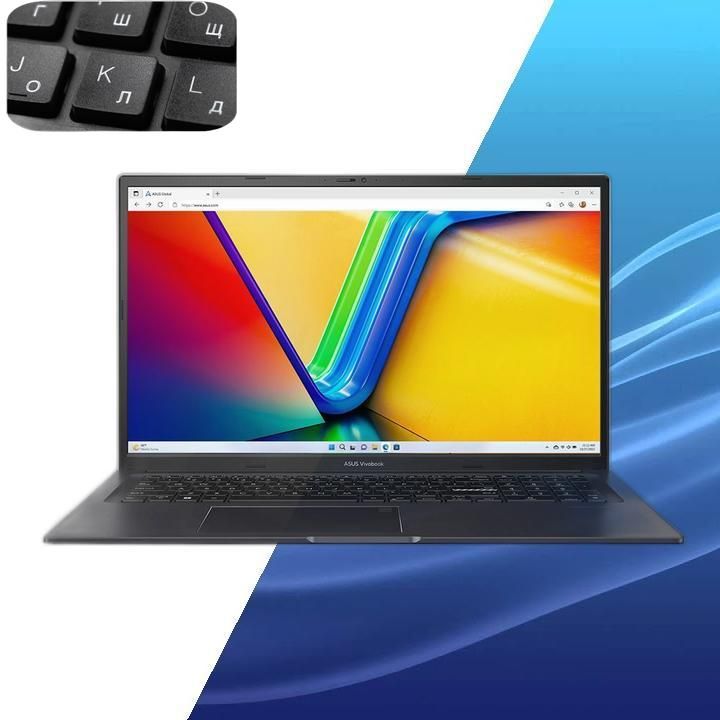 ASUSVivobook17XM3704YA-AU052Ноутбук17.3",AMDRyzen77730U,RAM16ГБ,SSD512ГБ,AMDRadeonGraphics,Безсистемы,(90NB1192-M00200),черный,Русскаяраскладка