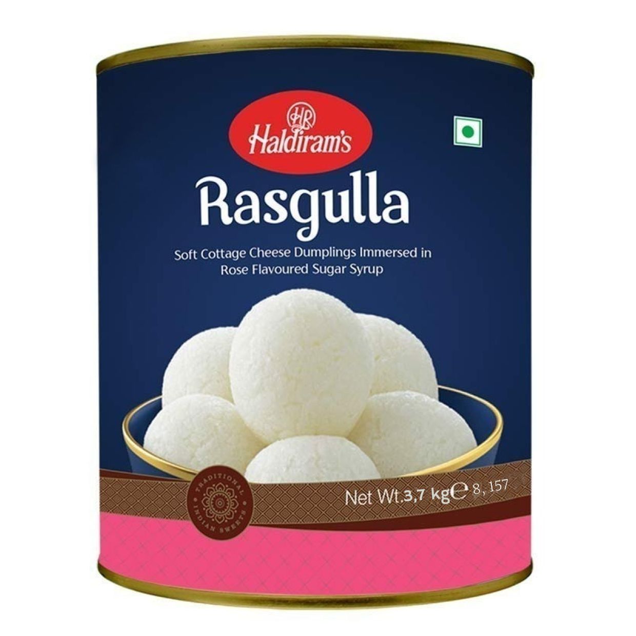 Творожные сладкие шарики Haldirams Расгулла (Rasgulla), 3700 г