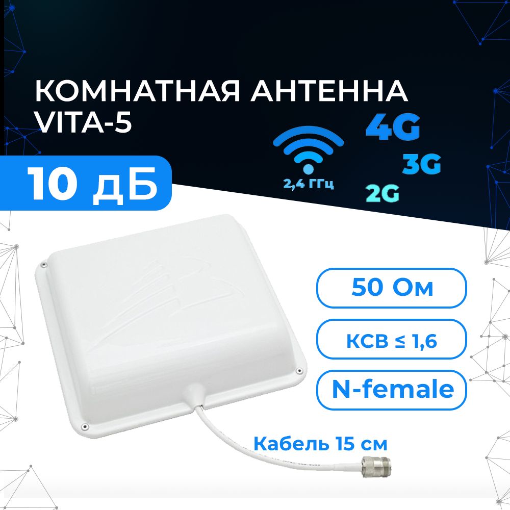 Панельная антенна Baltic Signal VITA-5 для сотового усилителя GSM/3G/4G. Балтик Сигнал Вита-5.