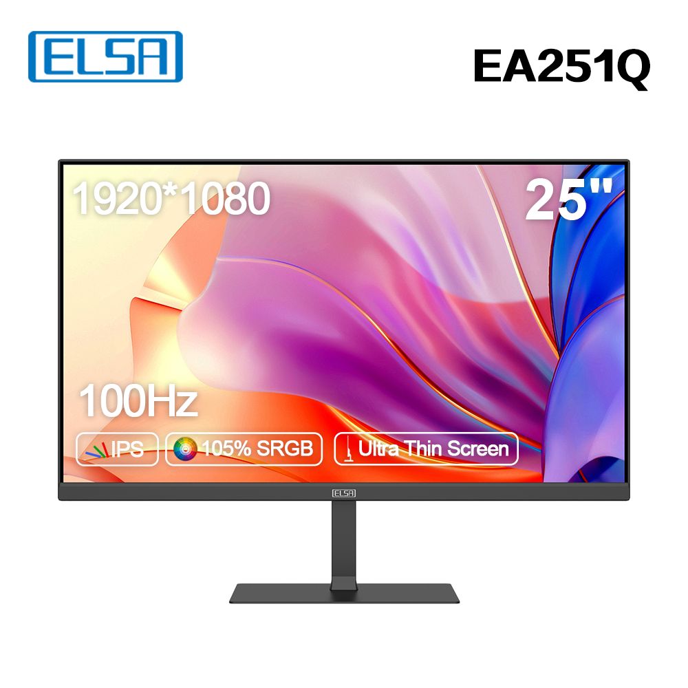 ELSA25"МониторEA251Q,черный