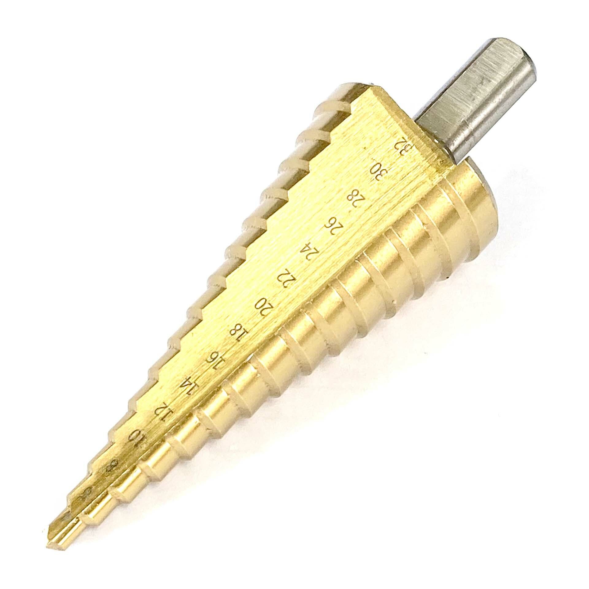 Сверло ступенчатое 4-22 хвостовик 10 мм dewalt dt90246 -. Сверло ступенчатое по металлу (7 ребер. Сверло ступенчатое атака 1110730. Сверло ступенчатое 22 мм. Сверло ступенчатое 4-32.