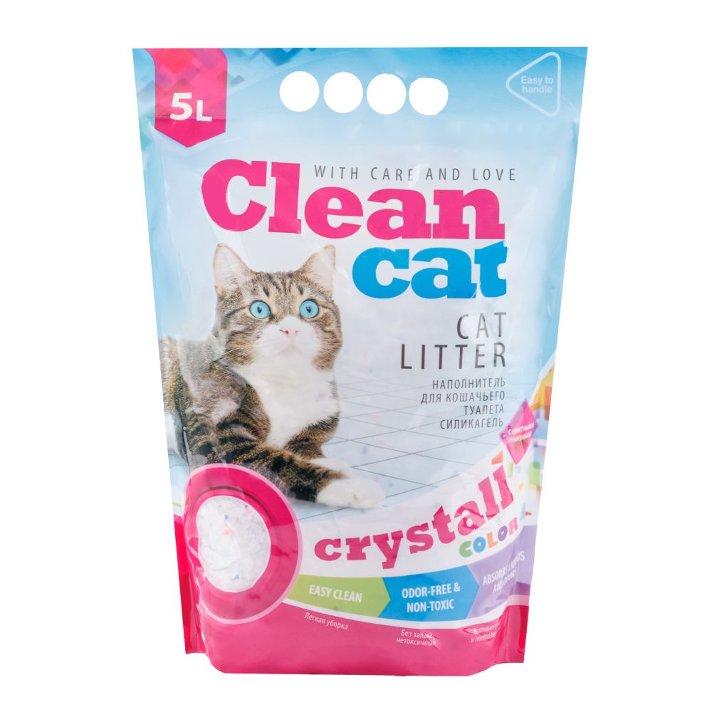 Наполнитель для кошачьих туалетов crystal clean впитывающий 20л