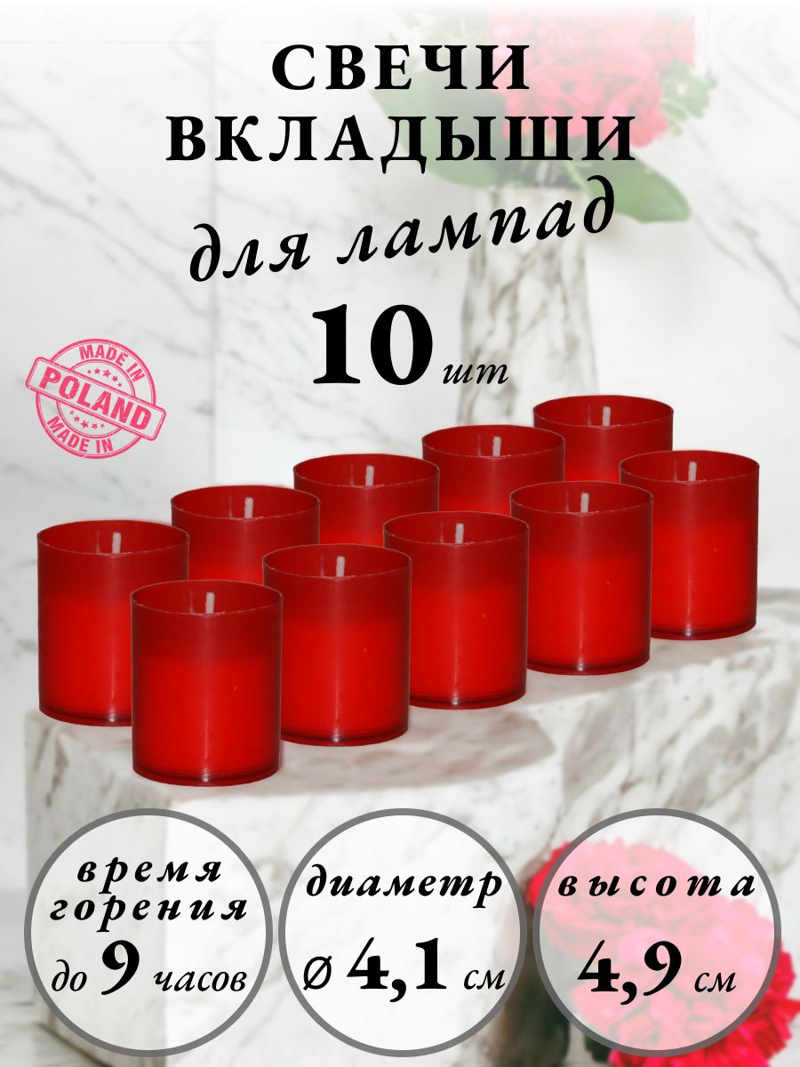 ВкладышидлялампадыAdmit10штук,4,1*4,9см