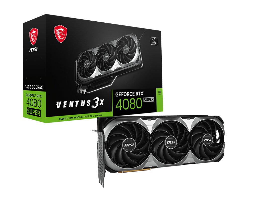 MSI Видеокарта GeForce RTX 4080 SUPER VENTUS 3X 16 ГБ (RTX 4080 SUPER 16G VENTUS 3X)