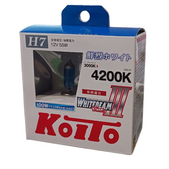 Лампа автомобильная H7 комплект Koito 4200K P0755W