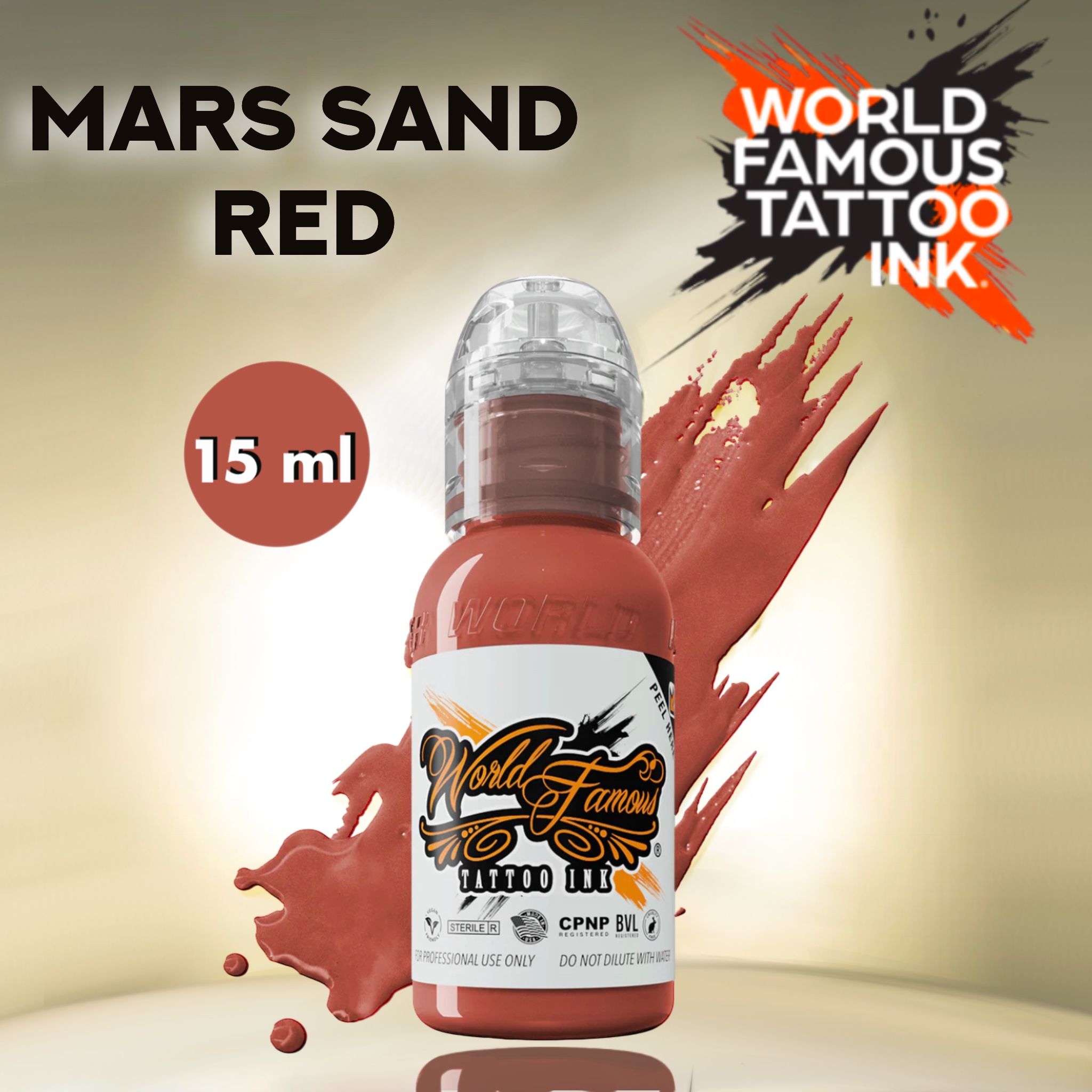 World Famous Mars sand Red Краска для татуировки 15мл