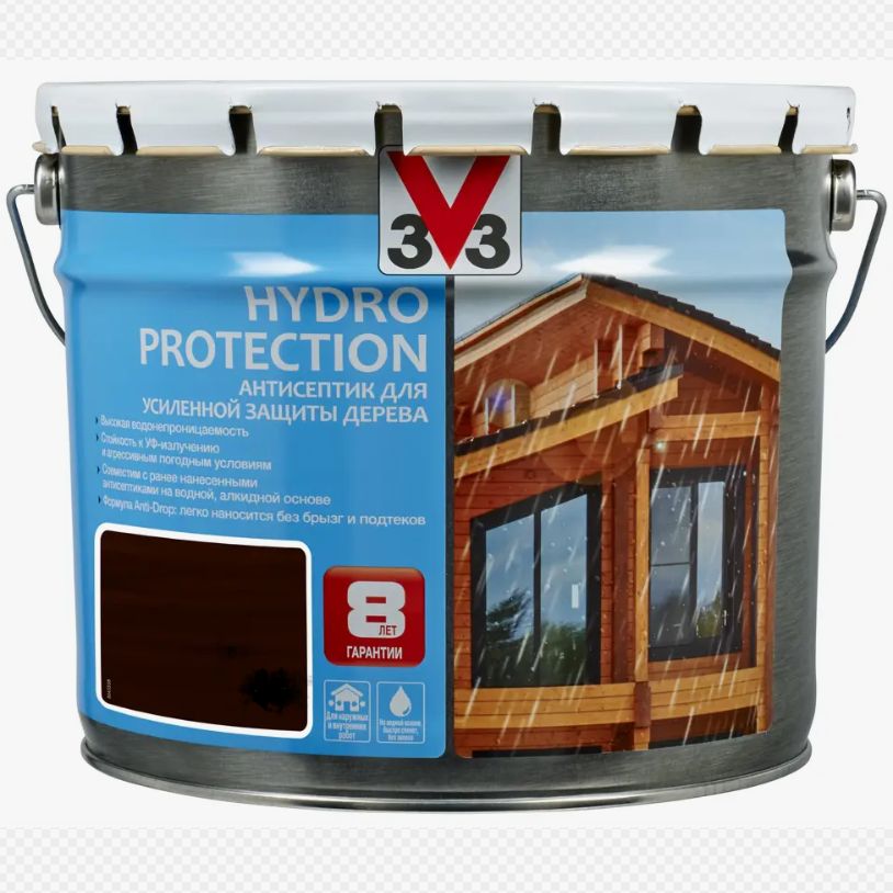 Антисептик для дерева V33 HYDRO PROTECTION Красное дерево 0,9 л