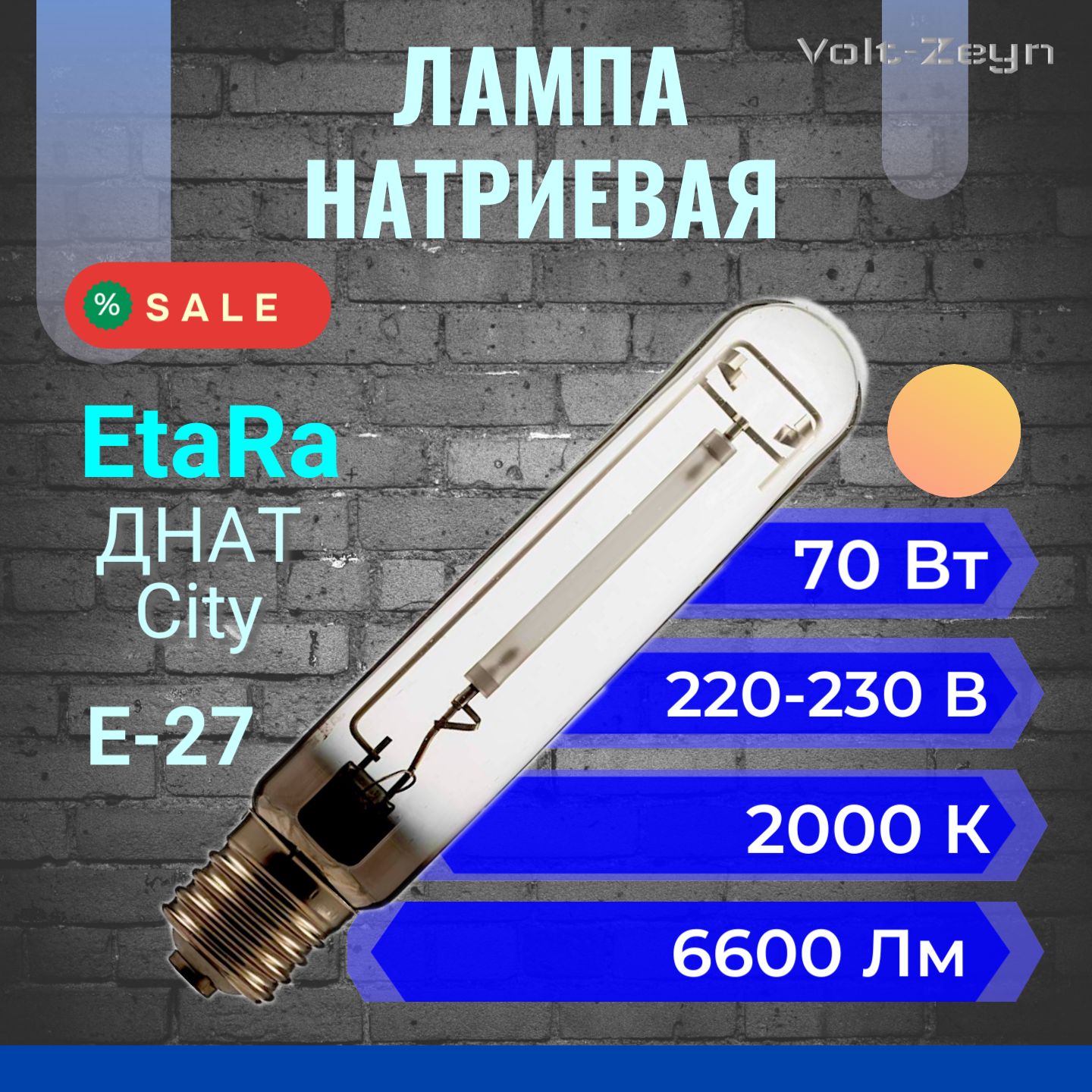 ЛампаспециальнаяДНАТCity70,70Вт,Газоразрядная,1шт.