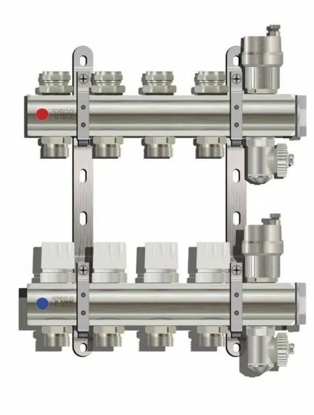 Распределительный коллектор на 4 контуров Tim