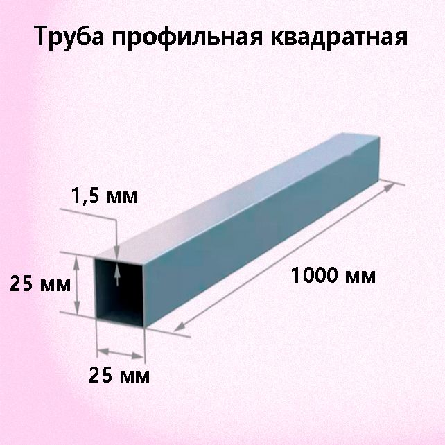 Профильнаятруба25х25х1,5мм(4штук)100см