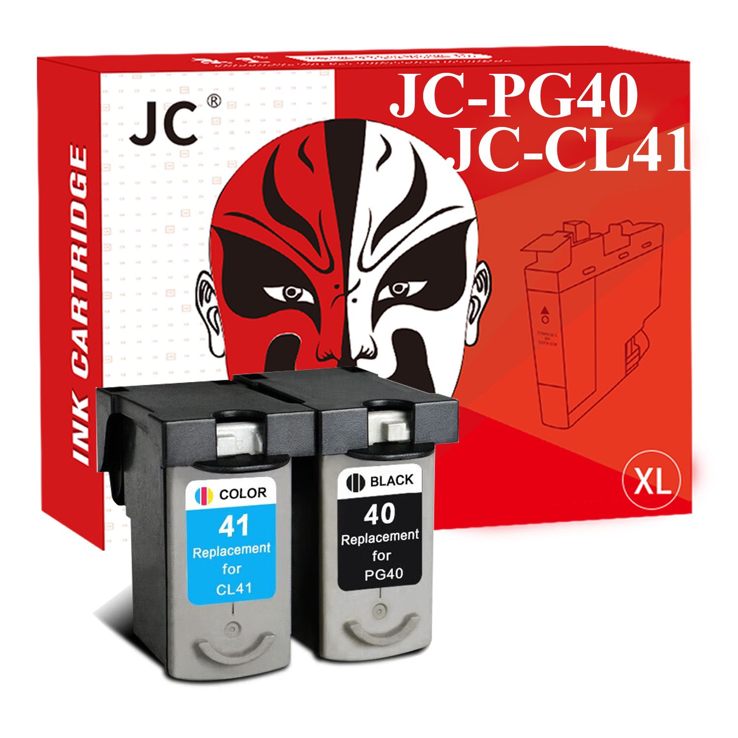 совместимый картриджа JC PG40 / CL41 для Canon PG-40 XL / CL-41 XL для Canon Pixma MP140 MP150 MP160 MP170 MP180 MP190 MP210 MP220 MX310 IP1600 (1/Черный ,1/Цветной)