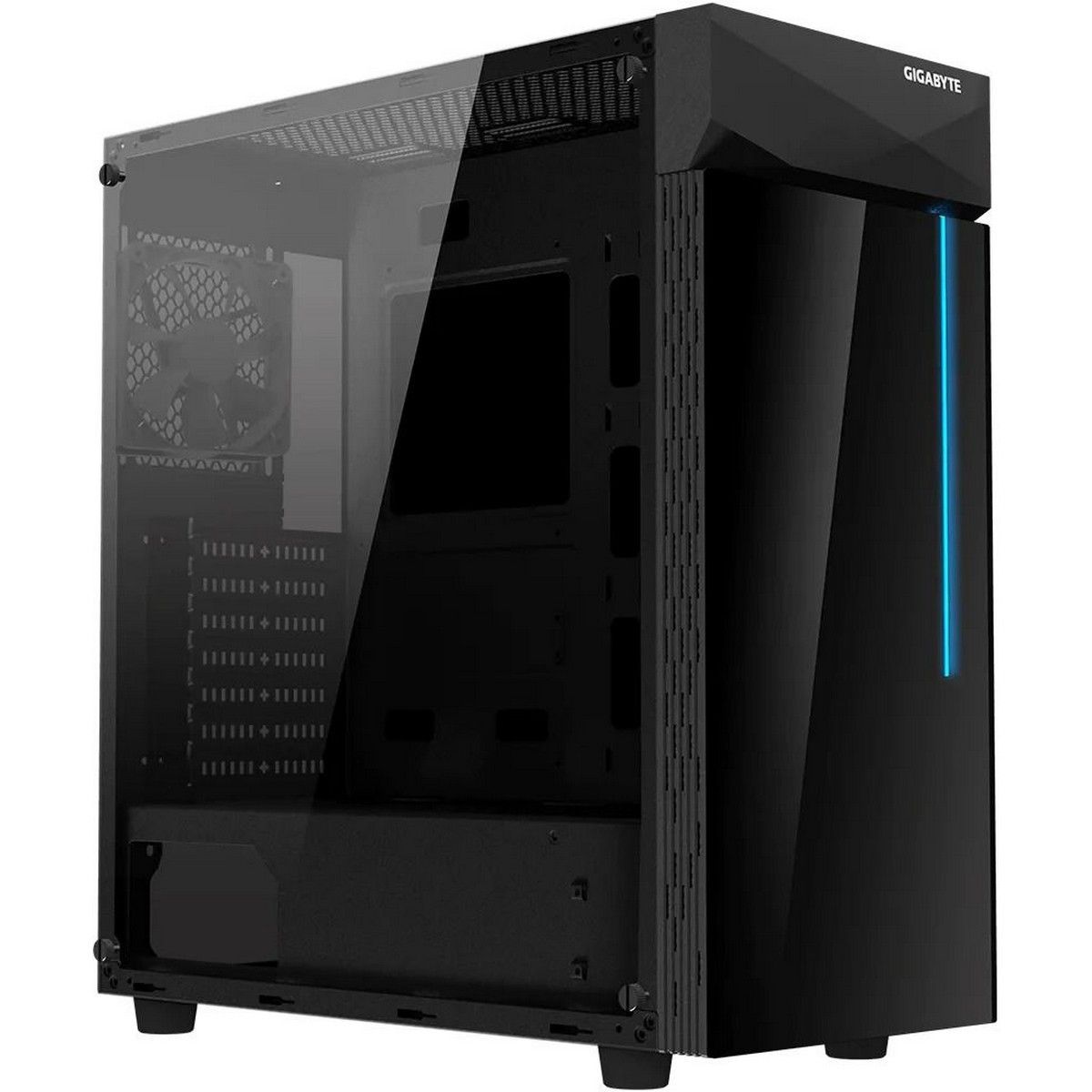 КорпусGigabyteC200GlassMidTower,ATX,USB3.0x2,AudioI/O,Black,TG(551247)