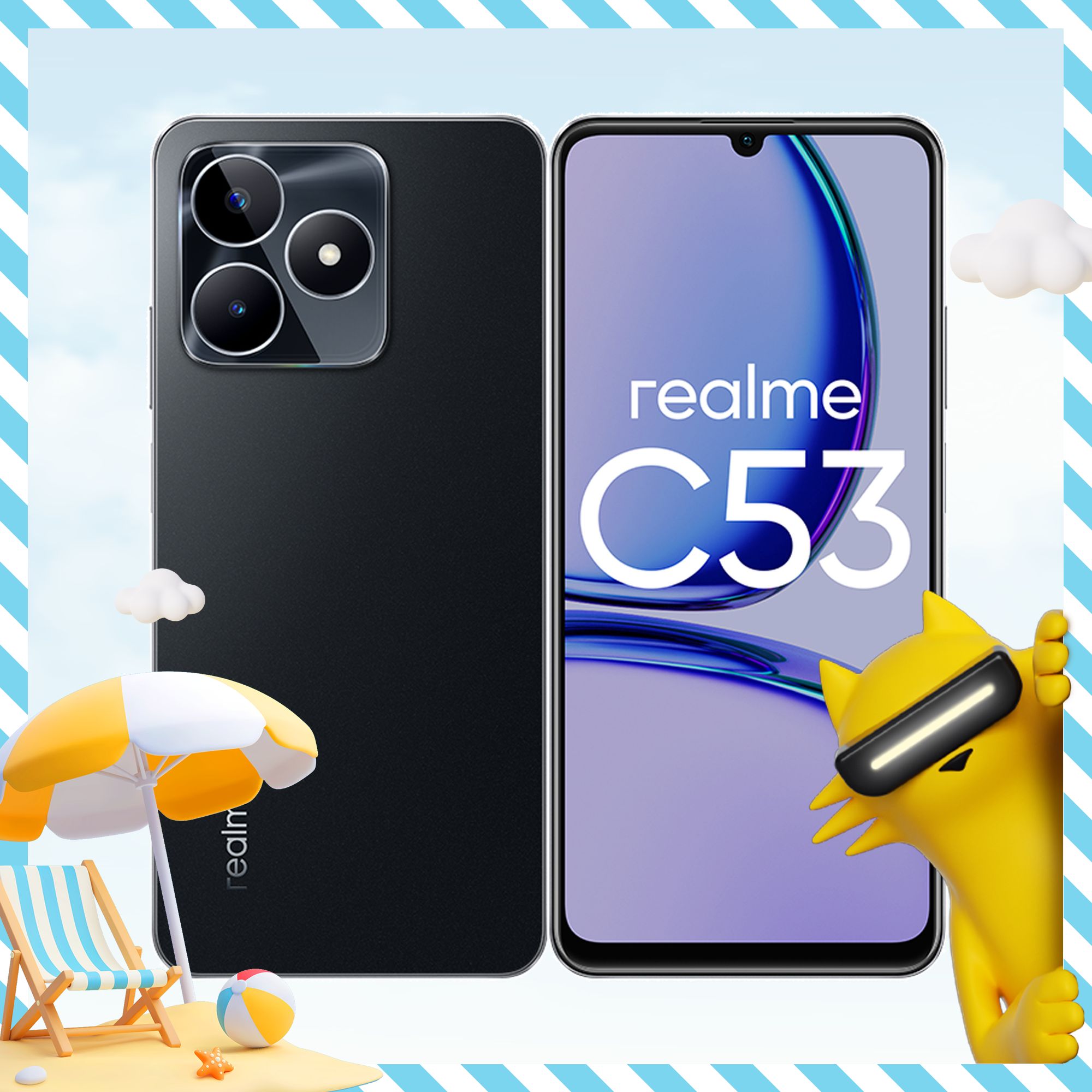 realme Смартфон C53 6/128 ГБ, черный