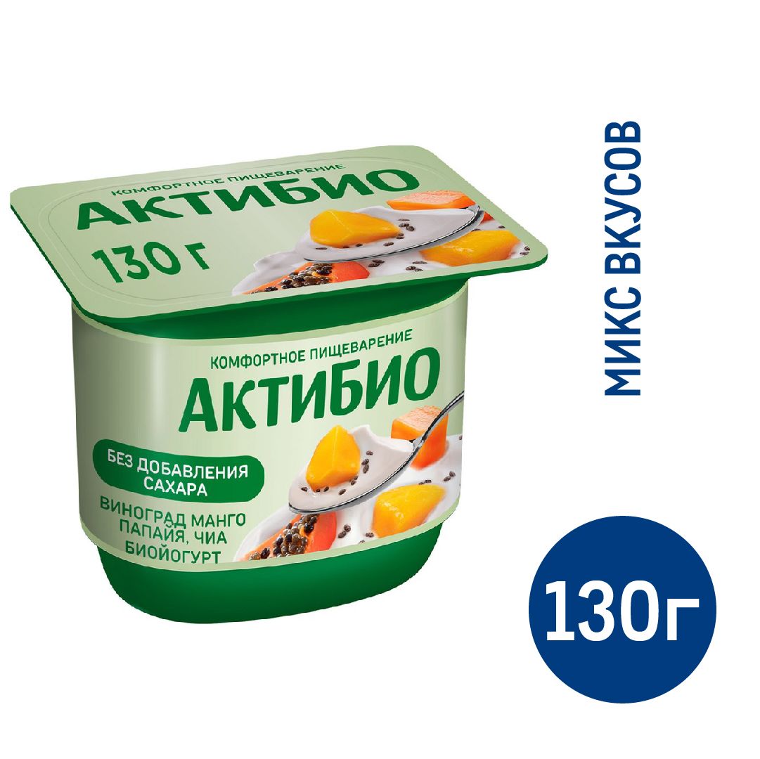 <b>Йогурт</b> со вкусом <b>манго</b>, папайи, винограда и семян <b>чиа</b> без добавления сахара...