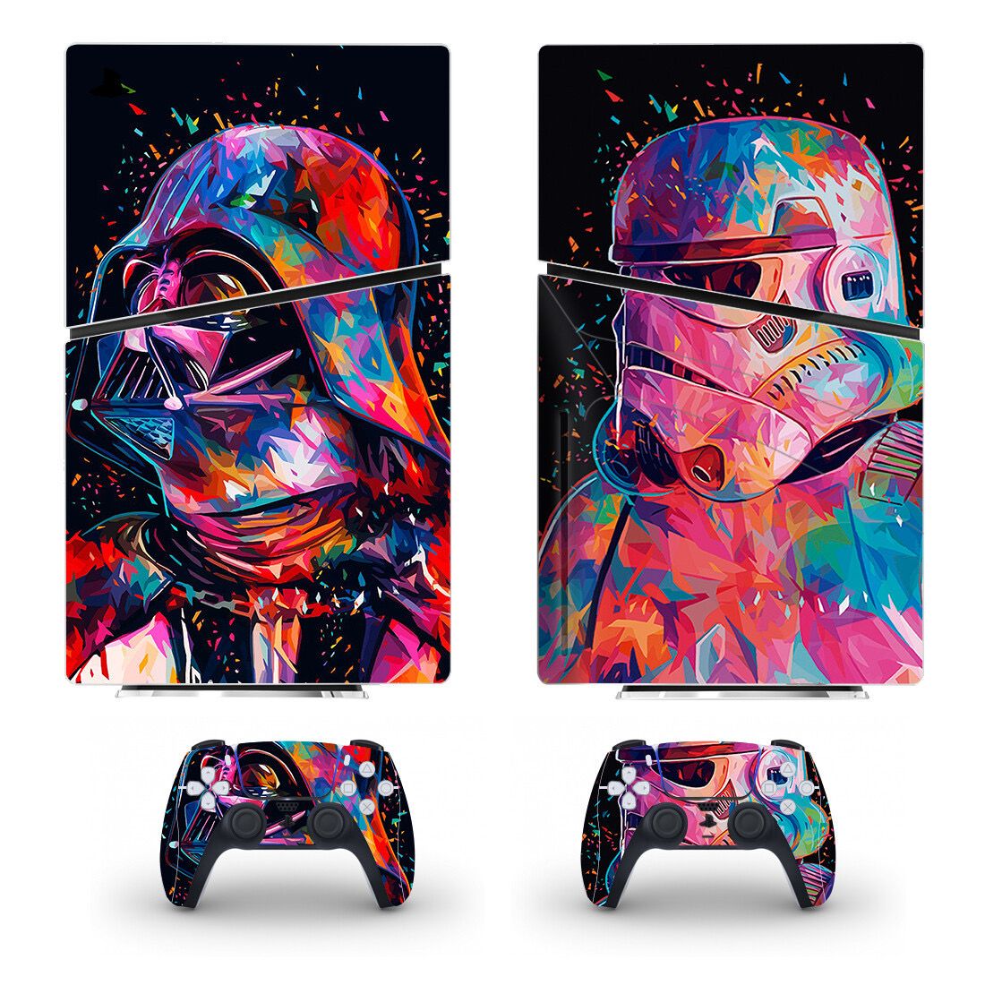 Наклейка PS5 Slim Star Wars виниловая защитная на игровую консоль PlayStation 5 Slim Disk Edition полный комплект