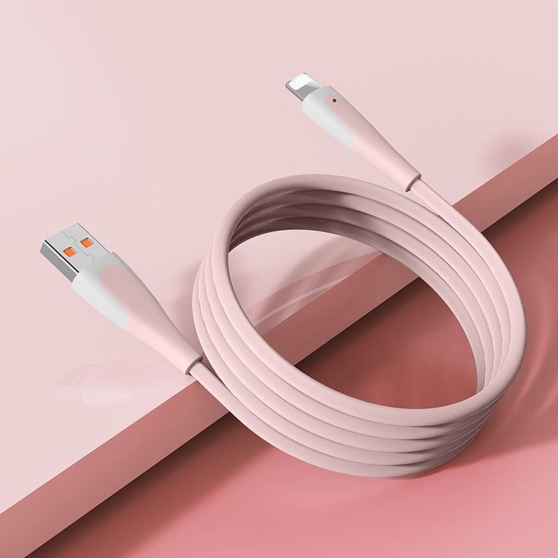 Кабель для мобильных устройств USB Type-A/Apple Lightning, 1.2 м, розовый