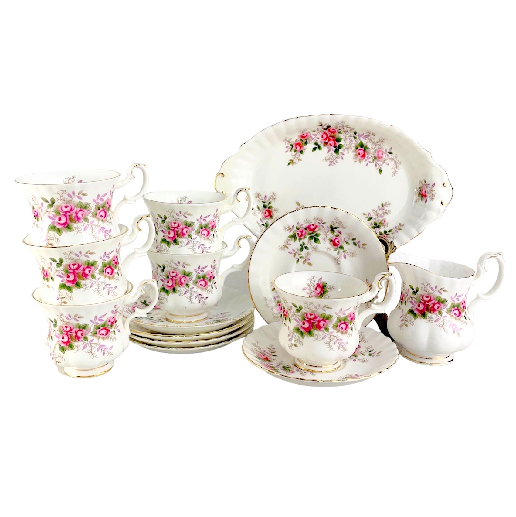 Чайный сервиз Lovender Rose, Royal Albert, винтаж. Англия