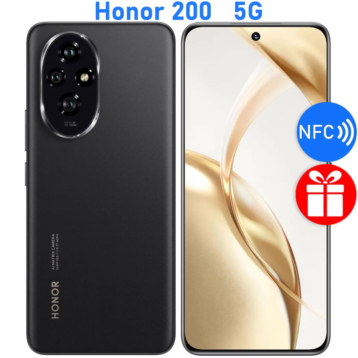 HonorСмартфонРОСТЕСТ(ЕВРОТЕСТ)HONORHonor2005GNFC12/512ГБ,черный