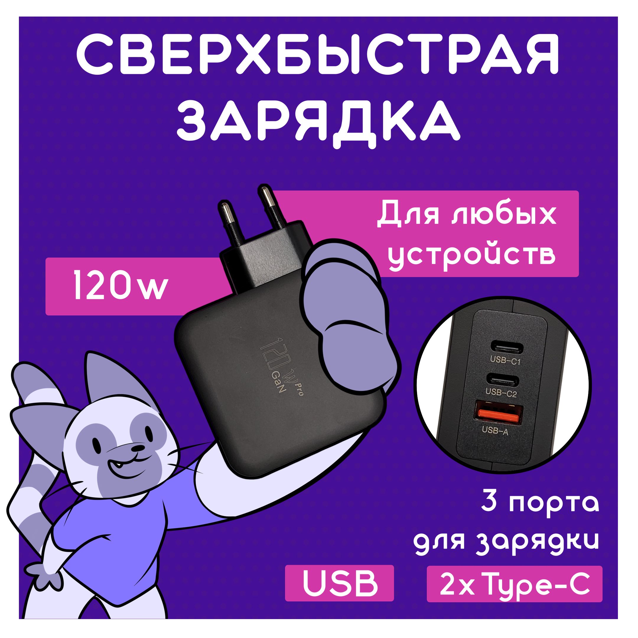 БыстраязарядкаGaN120w