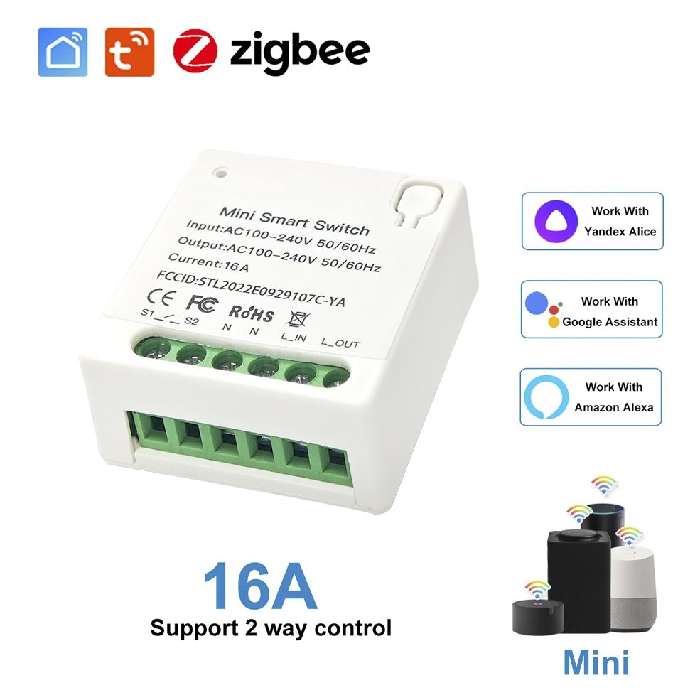 УмноерелеZigbee3.0,Двухканальный16A,smartlife