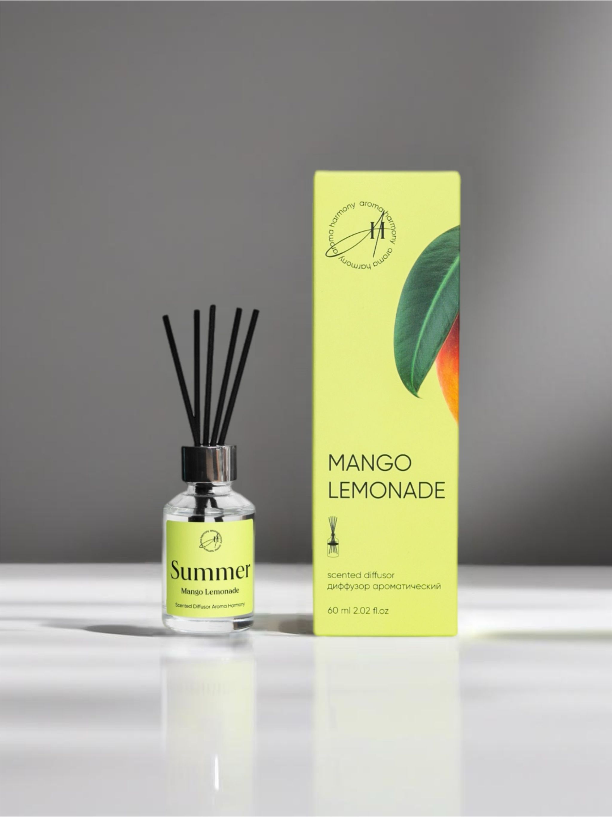 АроматизатордлядомадиффузорспалочкамиAromaHarmonySummerMangolemonade60мл