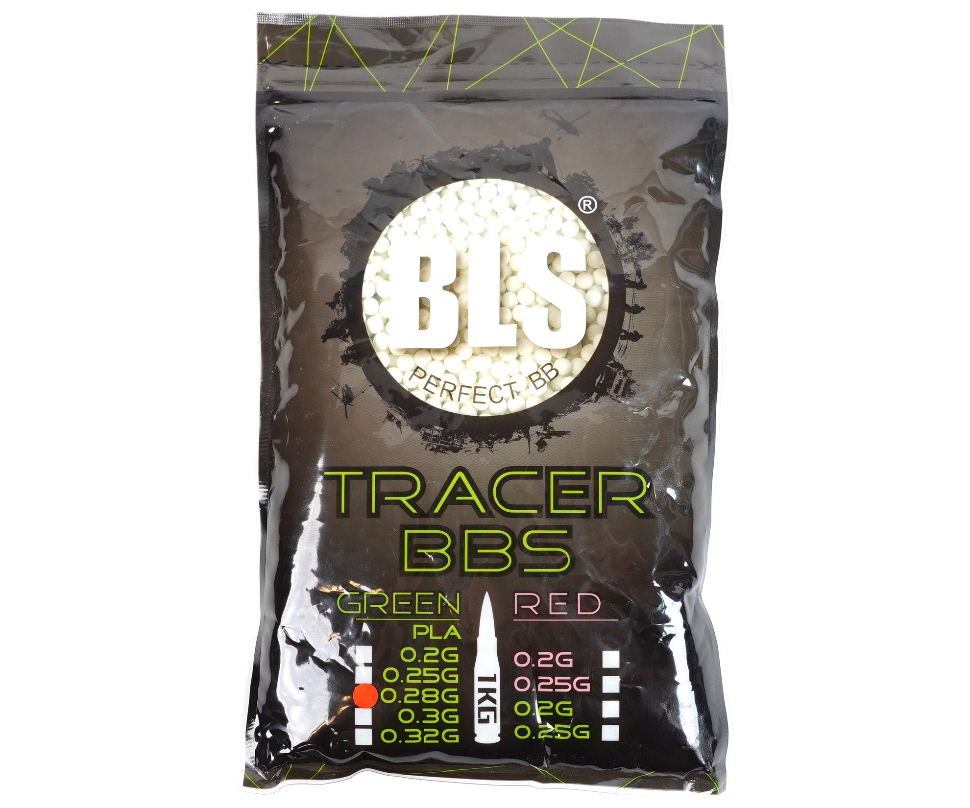 Шары трассерные BLS Tracer 0,28 г, 4000 штук