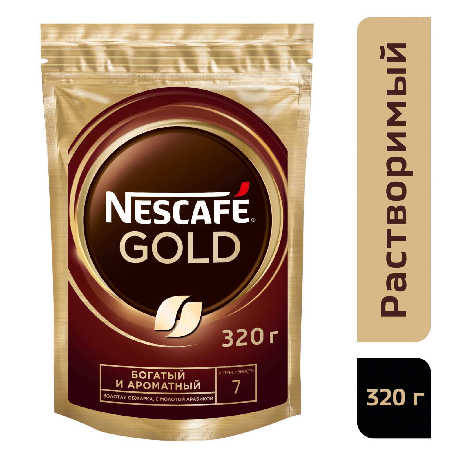 Кофе растворимый NESCAFE Gold с молотым, 320 г