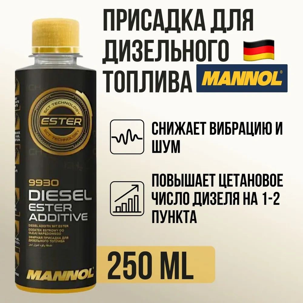 Противоизносная присадка в дизельное топливо MANNOL Diesel Ester Additive 9930 250 мл для двигателя