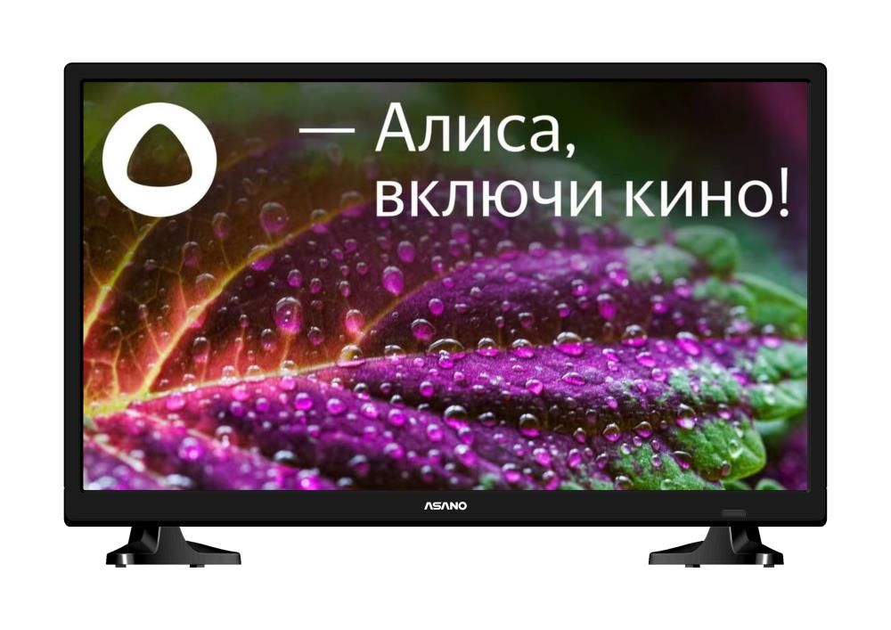 AsanoТелевизорсАлисой24LF8010TСмартТВ,Wi-Fi,HDMIx2,USBx2;пауза/записьэфира23.8"FullHD,черный,серый