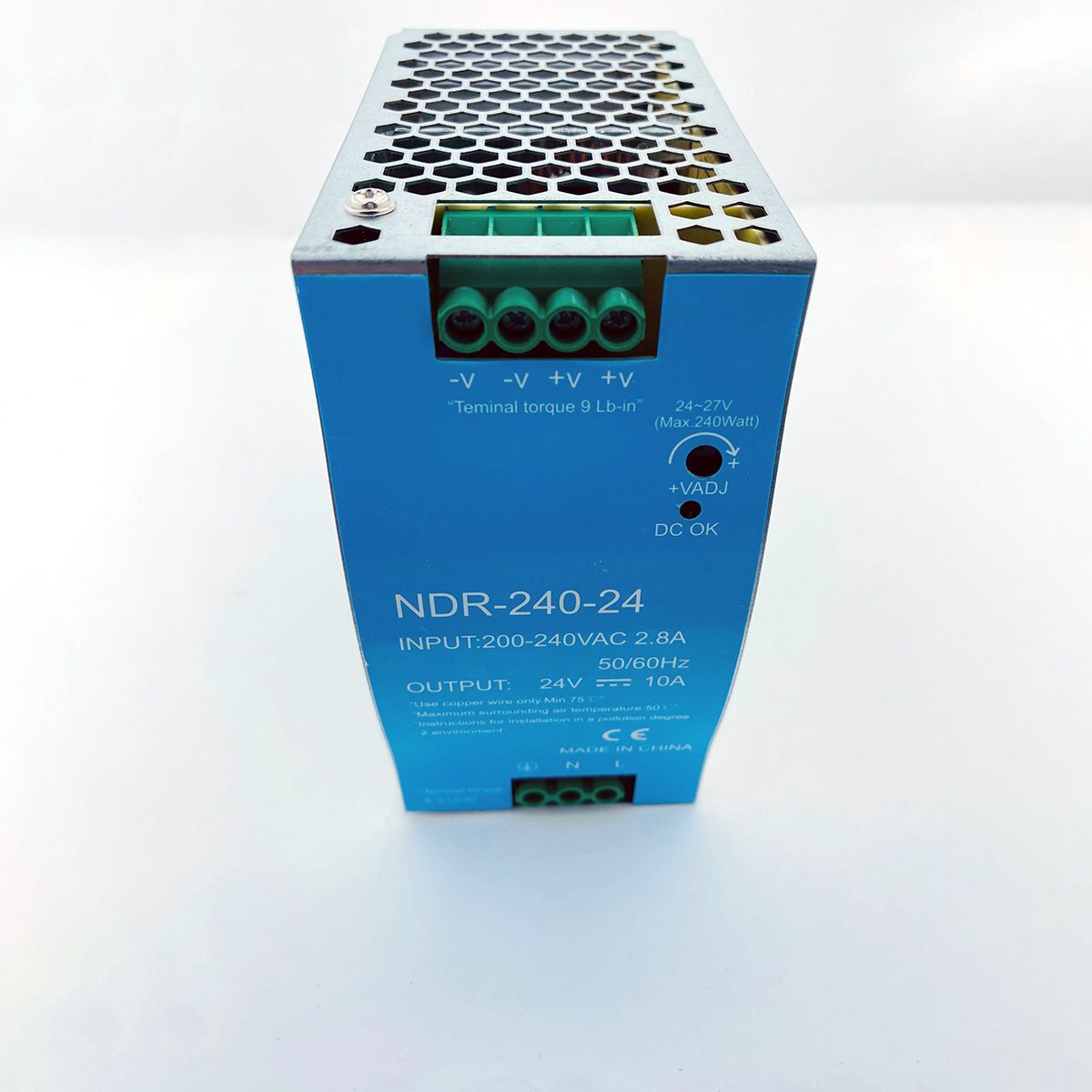 Блок питания на DIN - рейку 24V 240W 10A NDR240