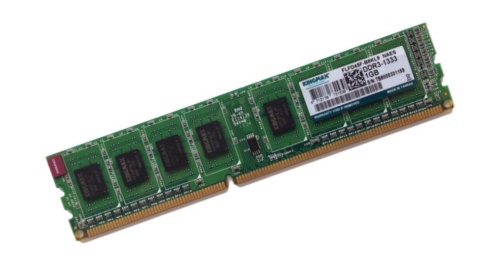 KINGMAXОперативнаяпамятьдлякомпьютераDDR3PC106001333Mhz1x1ГБ(МодельFLFD45F)