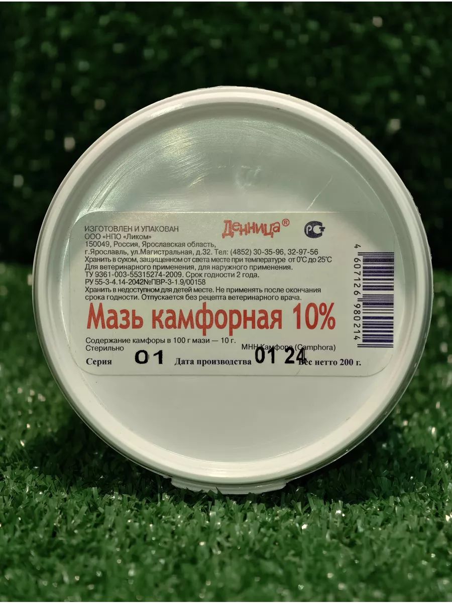 Мазь камфорная 10%, 200 гр