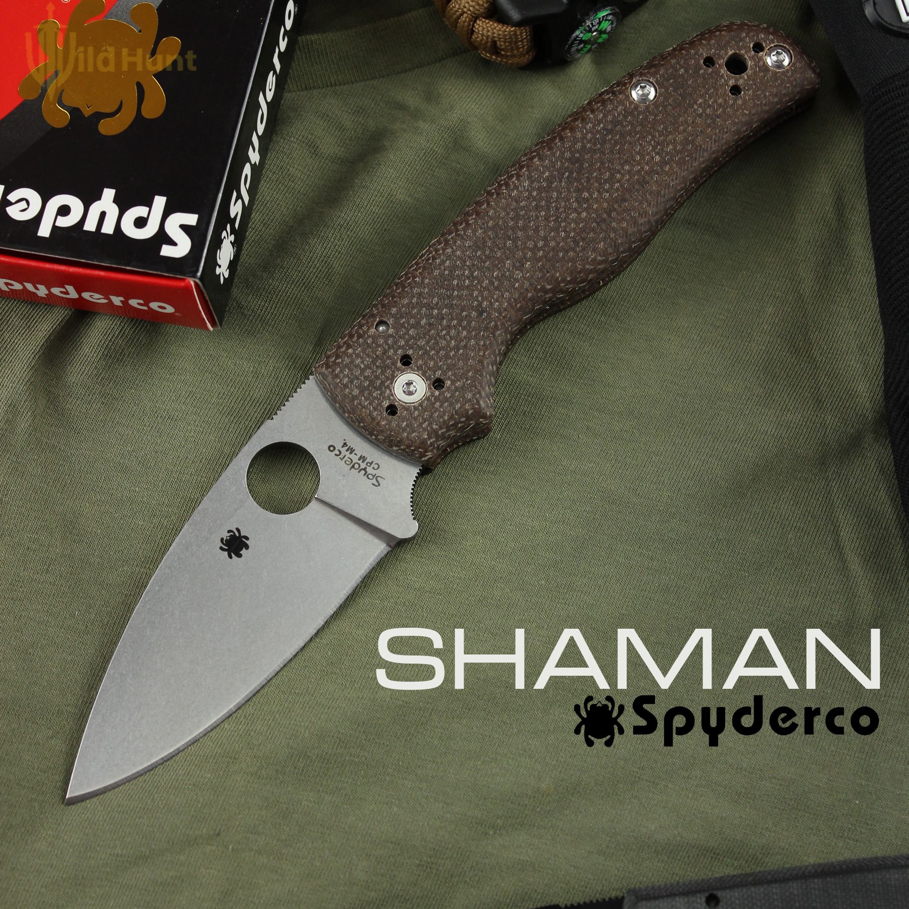 ТуристическийскладнойножSpydercoShamanBrown