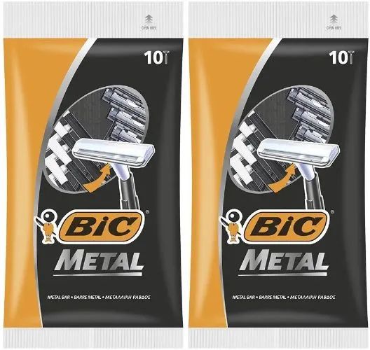 Бритва одноразовая BIC Metal 10 шт х 2 уп. / 20 шт