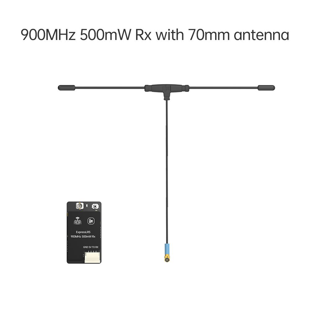 Приемник iFlight ExpressLRS ELRS 500mW Receiver ELRS 868/900MHz RX+70mm Antenna