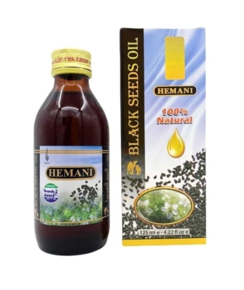 Натуральное масло черного тмина, Black Seed Oil Hemani, 125мл. Пакистан