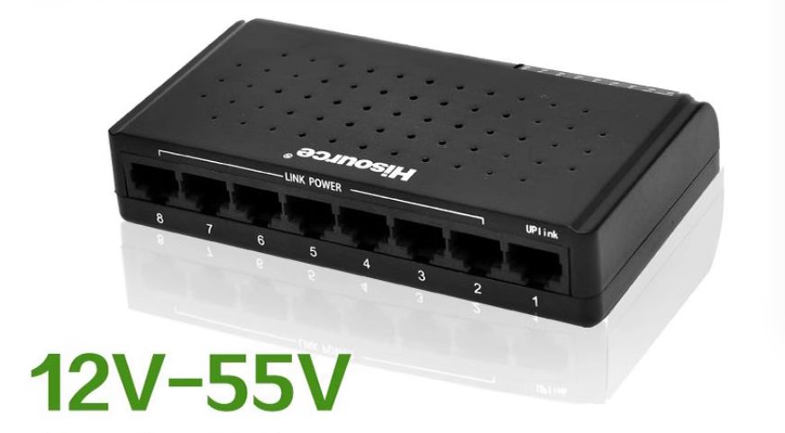 TSCAMКоммутаторPassivPOE6ports+2uplink(безблокапитания),черный