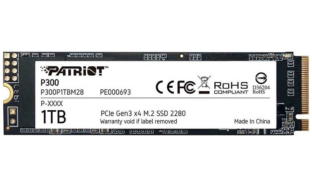 PatriotMemory1ТБВнутреннийSSD-дискPCI-Ex41TbP300P1TBM28P300M.22280(P300P1TBM28)