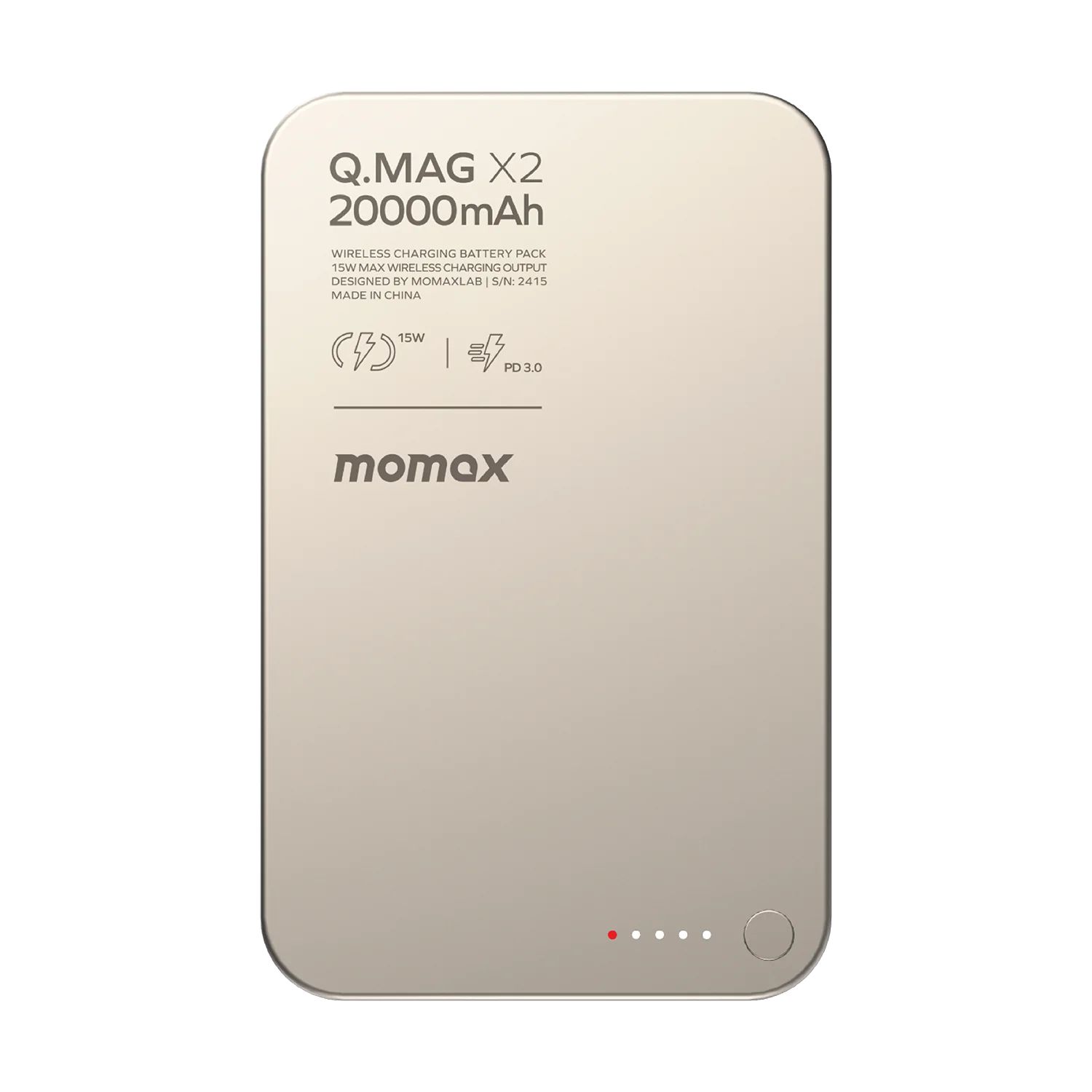 Беспроводнойдополнительныйаккумулятор(MagSafe)MomaxQ.MagX220000УльтратонкийTitanium