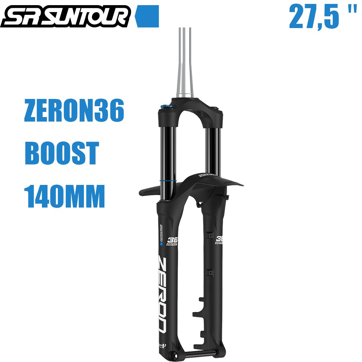 SR SUNTOUR EQ ZERON36 BOOST (110X15MM) 27.5-дюймовая передняя вилка для велосипеда, ход 140 мм, вилка для горного велосипеда DH