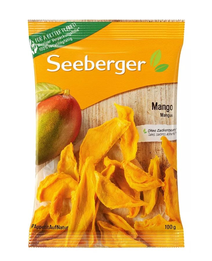 Сухофрукты манго Seeberger 100 г, Германия