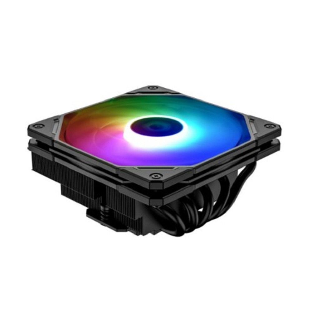 ВентиляторCoolerID-CoolingIS-55ARGBBlackLGA1700-1200-115X-AM5-AM4высота55mm27шт-кор,TDP125W,PWM,5тепл.трубок+меднаябаза,ARGBFAN120mm,черныйBOX