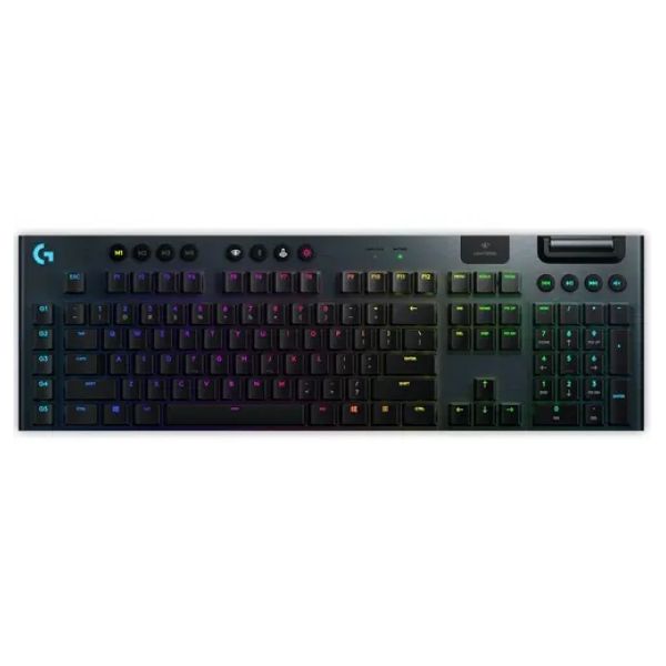 LogitechGИгроваяклавиатурабеспроводнаяG915LightSpeed,(GLTactile),Русскаяраскладка,темно-серый,черный