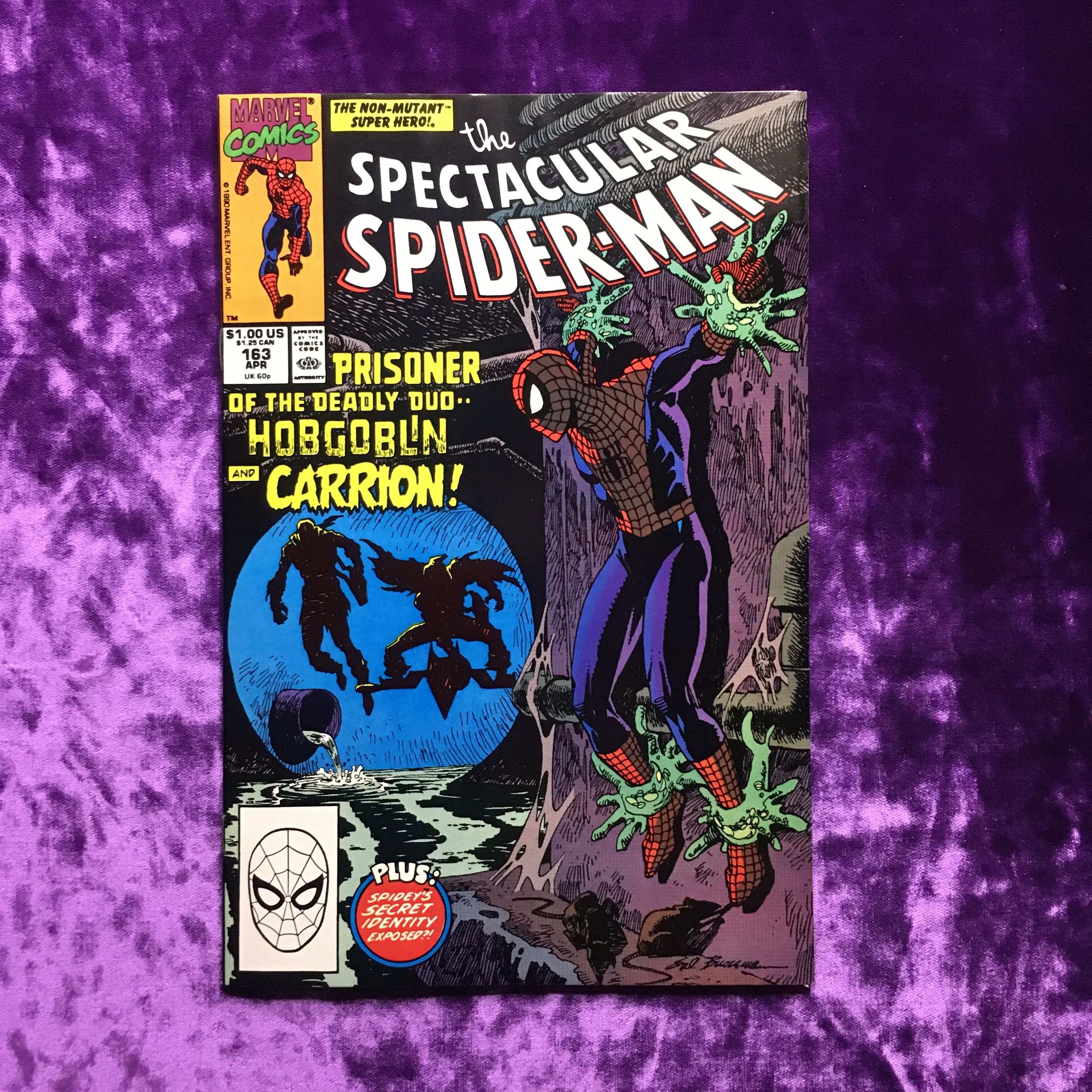 The spectacular Spider-man. The Carrion Cure. Vol.1 No 163 APR 1990. Оригинальный комикс на английском языке