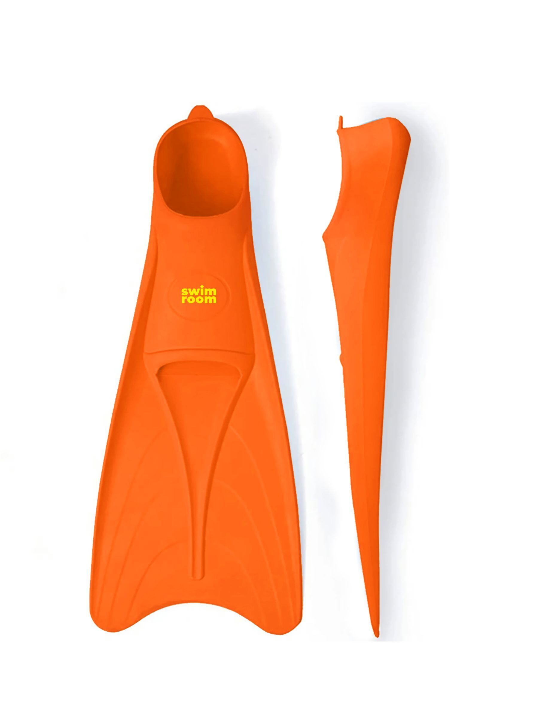 Ласты SwimRoom Длинные ласты для плавания SwimRoom Silicone Long Fins, размер 30-32, цвет оранжевый Для плавания