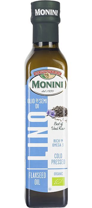 Масло льняное Monini BIO Flax seed Oil BIO нерафинированное БИО, 250мл