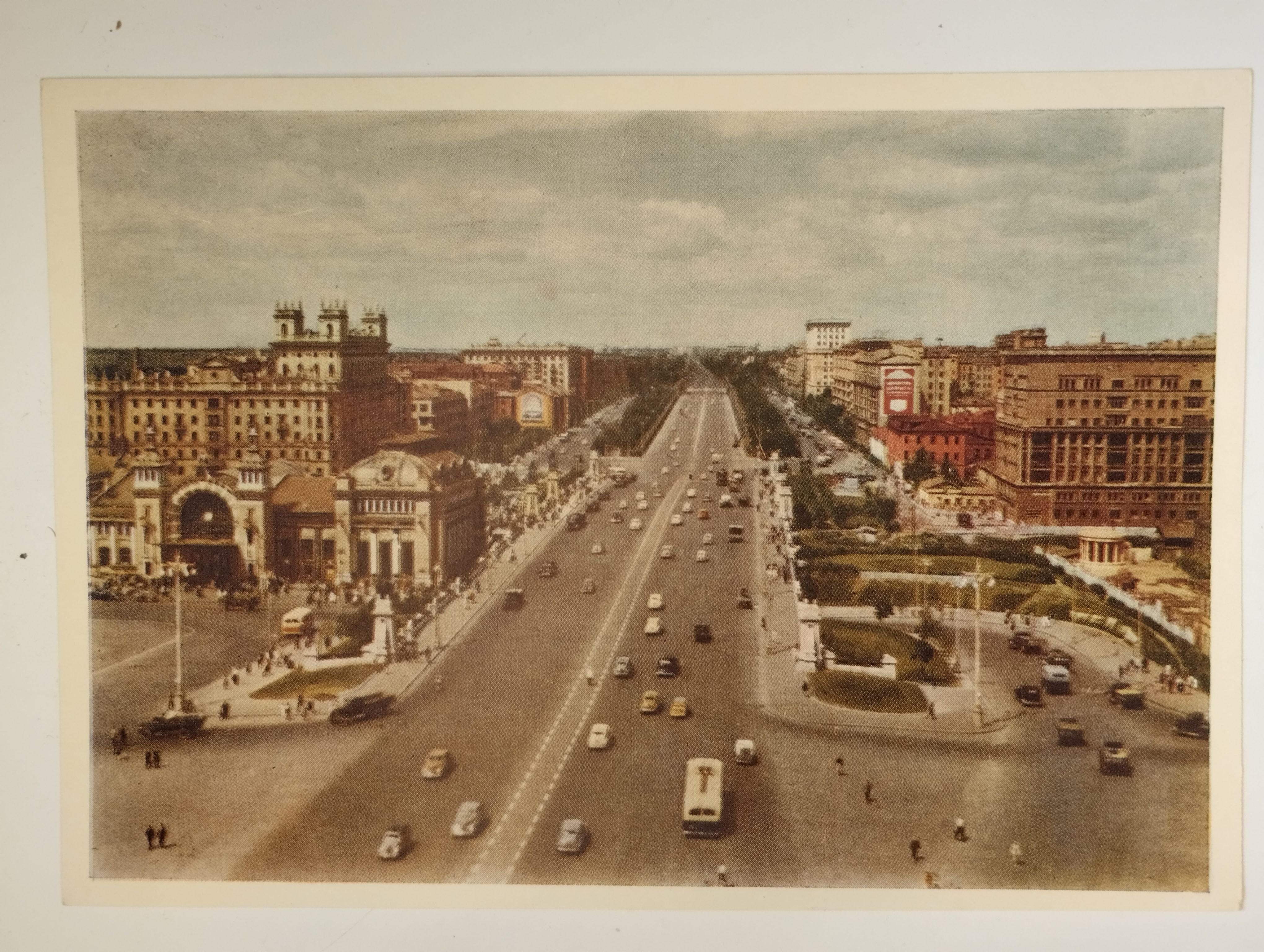 Открытка СССР. Винтаж. 1956 год. Москва. Ленинградское шоссе