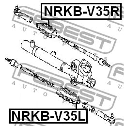 Пыльник рулевой левый NISSAN TEANA J31 2006.04-2008.02 NRKB-V35L FEBEST NRKB-V35L